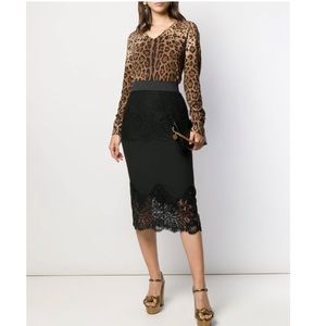 Authentic DOLCE & GABBANA  LEOPARD-PRINT SWEATER